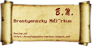 Brestyenszky Márkus névjegykártya